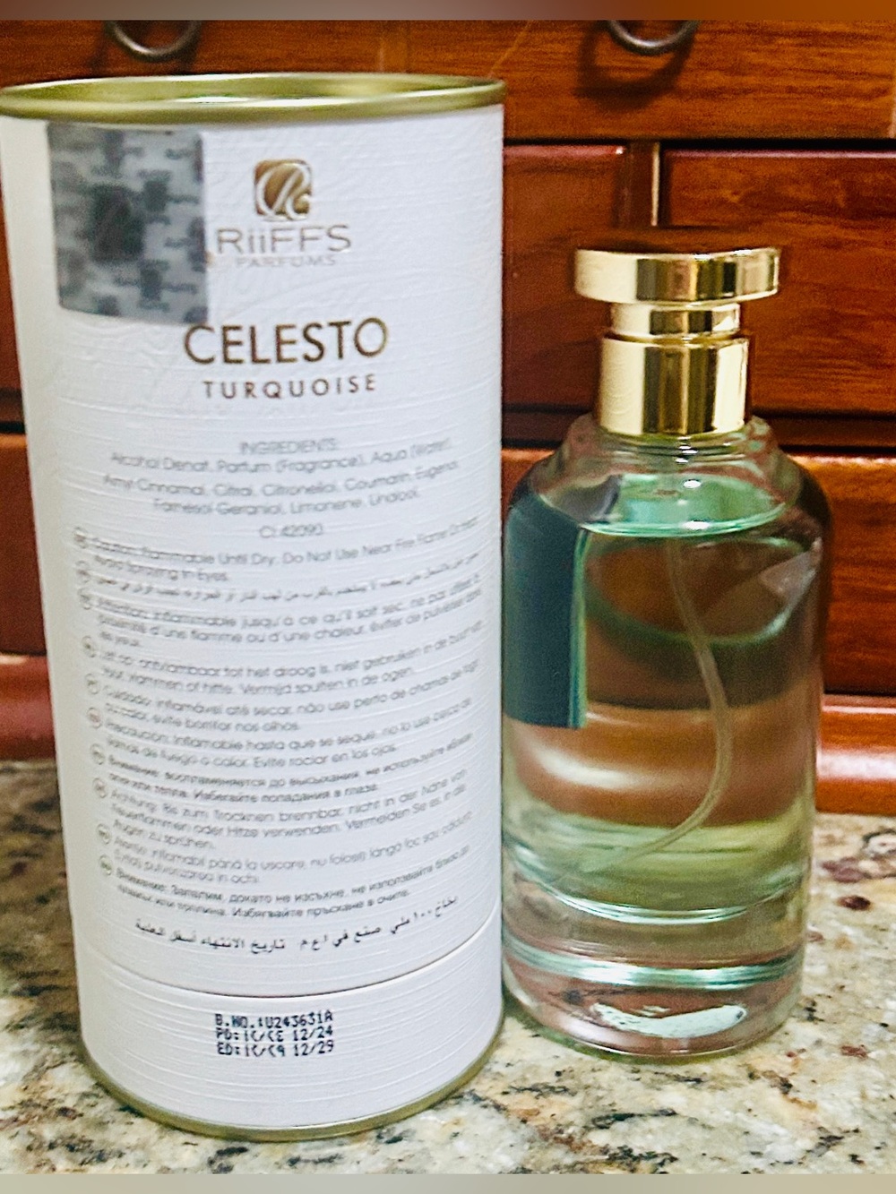 NWT Riiffs Celesto Turquoise Eau De Parfum 3.4oz - Picture 2 of 3